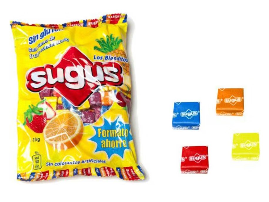 Lote de 2 kilos de Caramelos Sugus.